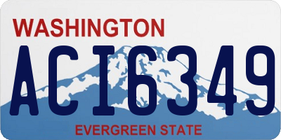 WA license plate ACI6349