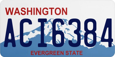 WA license plate ACI6384