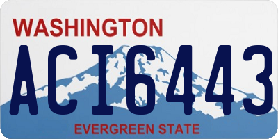 WA license plate ACI6443