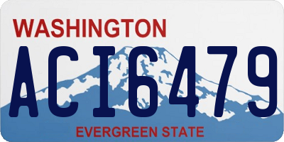 WA license plate ACI6479