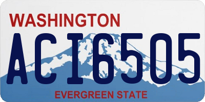WA license plate ACI6505