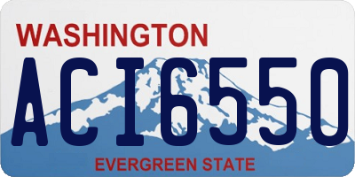 WA license plate ACI6550