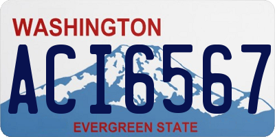 WA license plate ACI6567
