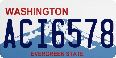 WA license plate ACI6578