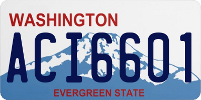 WA license plate ACI6601