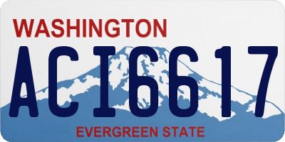 WA license plate ACI6617