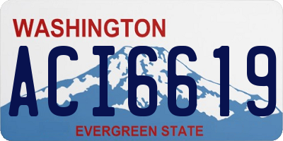 WA license plate ACI6619