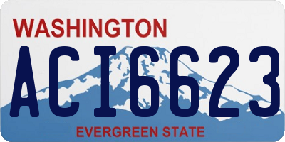 WA license plate ACI6623