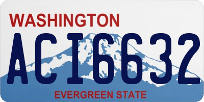 WA license plate ACI6632