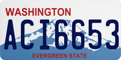WA license plate ACI6653