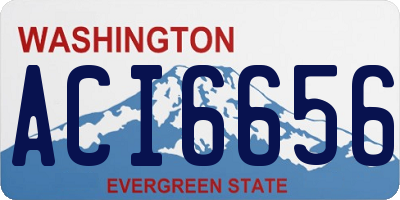 WA license plate ACI6656
