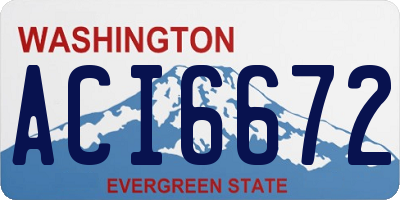 WA license plate ACI6672