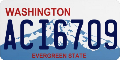WA license plate ACI6709