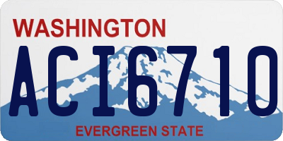 WA license plate ACI6710