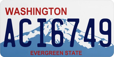 WA license plate ACI6749