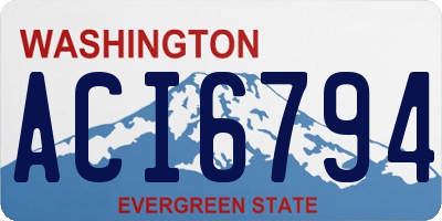 WA license plate ACI6794