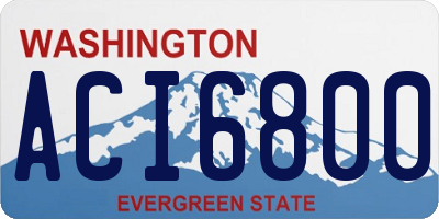 WA license plate ACI6800