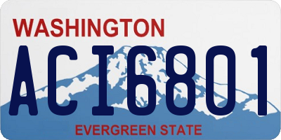 WA license plate ACI6801