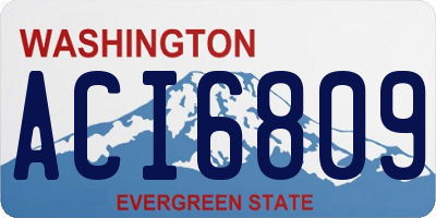 WA license plate ACI6809