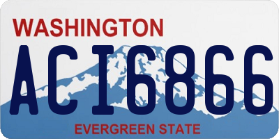 WA license plate ACI6866