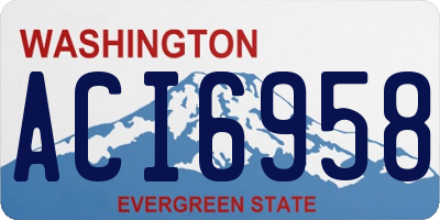 WA license plate ACI6958