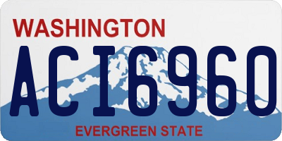 WA license plate ACI6960