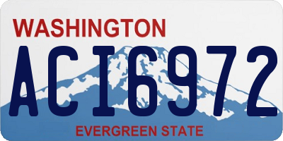 WA license plate ACI6972