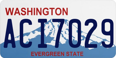 WA license plate ACI7029