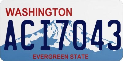 WA license plate ACI7043