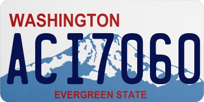 WA license plate ACI7060
