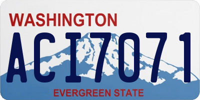WA license plate ACI7071