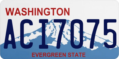 WA license plate ACI7075