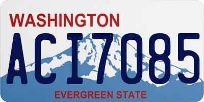 WA license plate ACI7085