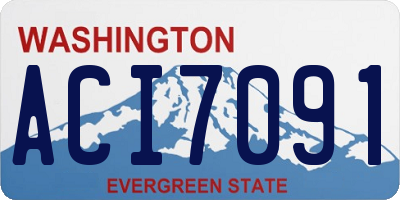 WA license plate ACI7091