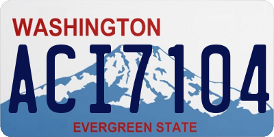 WA license plate ACI7104