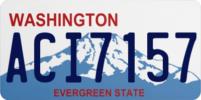 WA license plate ACI7157
