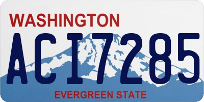 WA license plate ACI7285