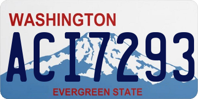 WA license plate ACI7293