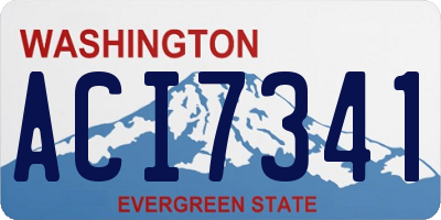 WA license plate ACI7341