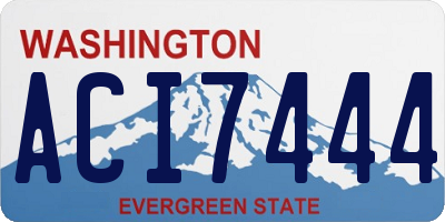 WA license plate ACI7444