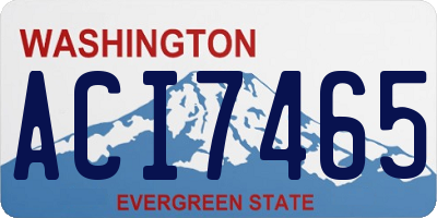 WA license plate ACI7465