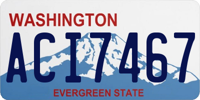 WA license plate ACI7467