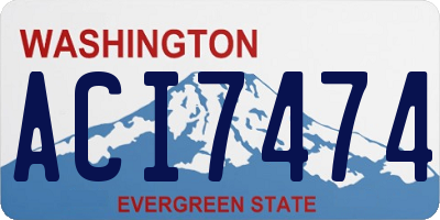 WA license plate ACI7474