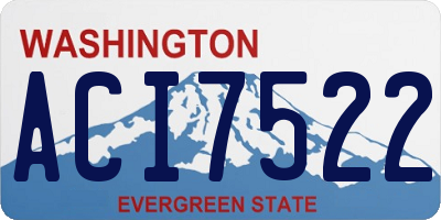 WA license plate ACI7522
