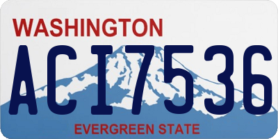 WA license plate ACI7536