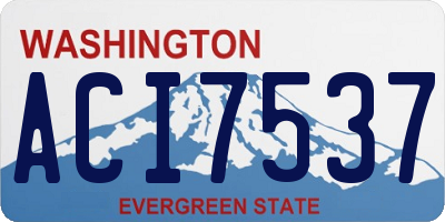 WA license plate ACI7537