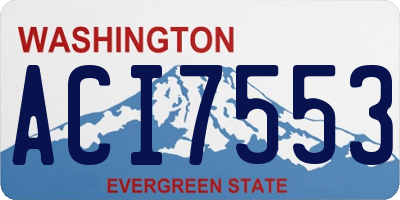 WA license plate ACI7553