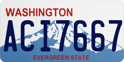 WA license plate ACI7667