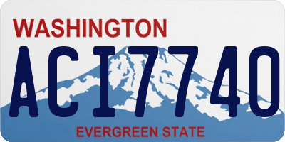 WA license plate ACI7740
