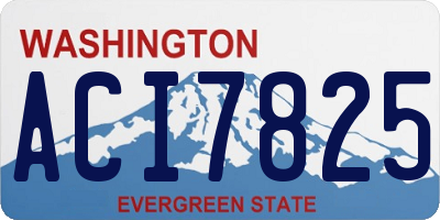 WA license plate ACI7825